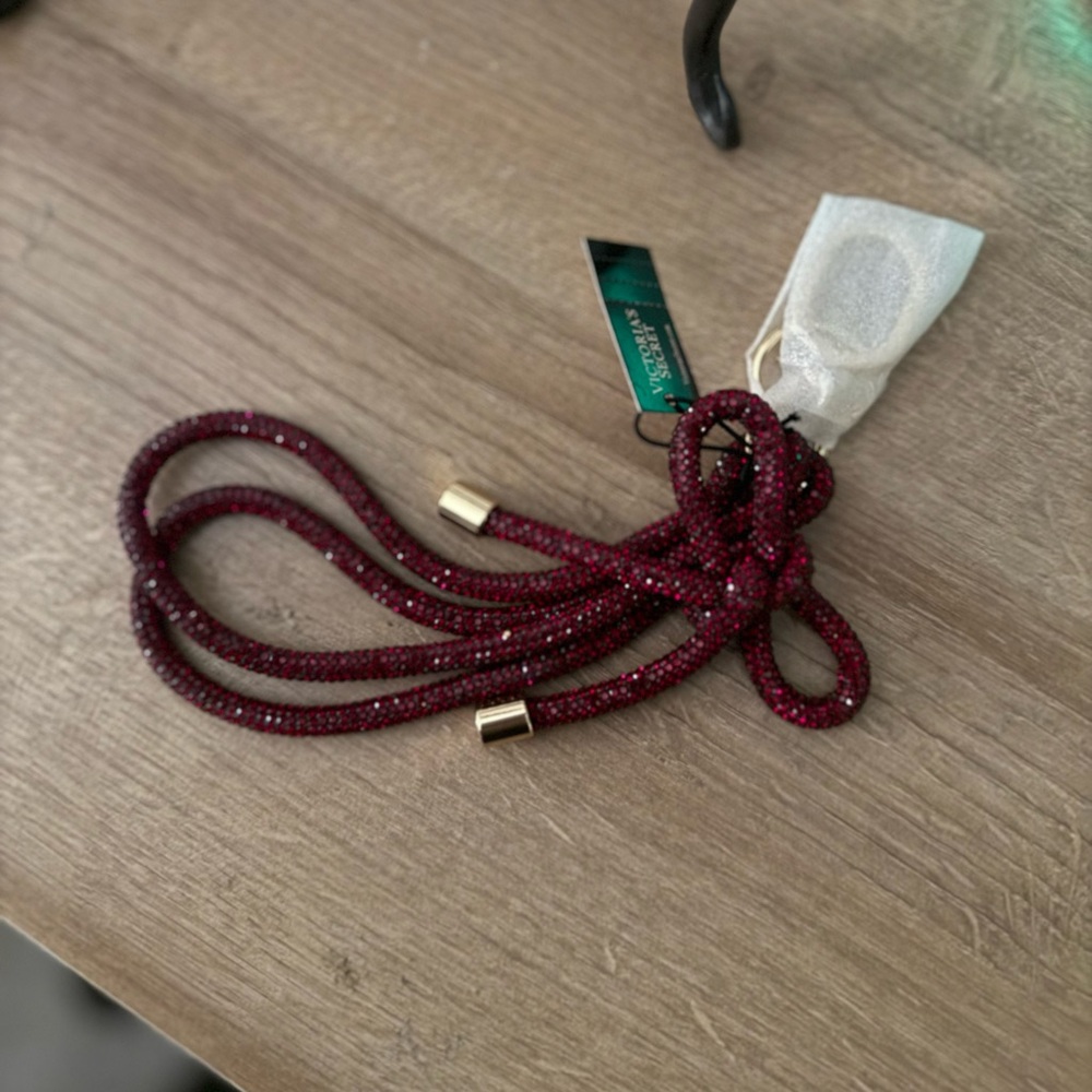 VS burgandy bling keychain key ring